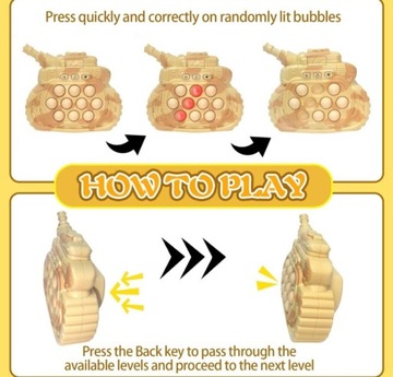 POP IT ЭЛЕКТРОННАЯ ТАНКОВАЯ ИГРА АНТИСТРЕСС АРКАДНАЯ СЕНСОРНАЯ