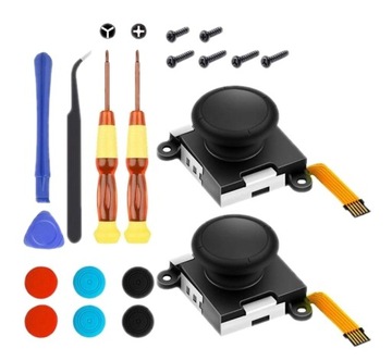 ZESTAW NAPRAWCZY DO NINTENDO SWITCH ANALOG V3 WKRĘTAKI ŚRUBKI GUMKI JOY-CON