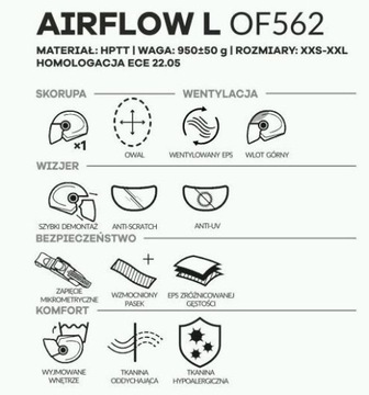 ШЛЕМ LS2 OF562 AIRFLOW L МЕТРОПОЛИС Б/Г М