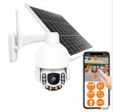 Kamera kompaktowa (box) IP GSM SIM Obrotowa +Panel Solarny 2 Mpx