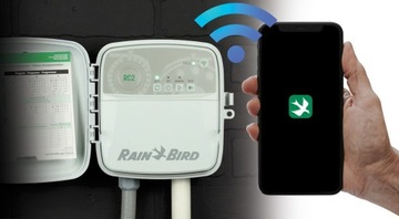 STEROWNIK NAWADNIANIA ZEWNĘTRZNY WIFI RC2 8 RAIN BIRD WBUDOWANY MODUŁ WIFI
