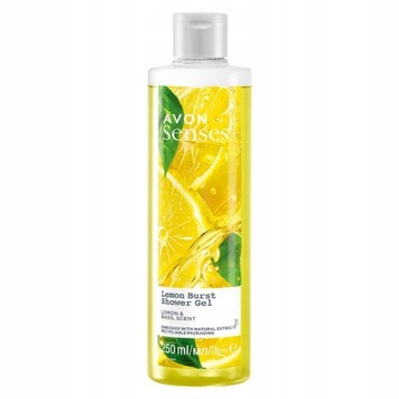 AVON SENSES ŻEL POD PRYSZNIC LEMON BURST CYTRYNA I BAZYLIA 250 ML