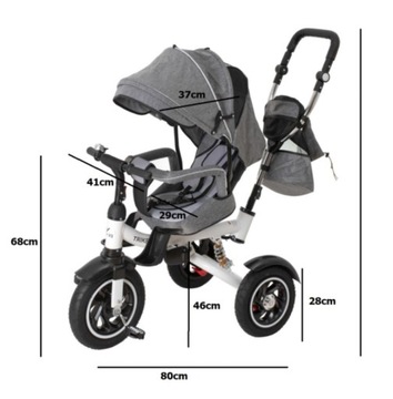 TRIKE FIX V3 ВЕЛОХОДОК TRIKE С ПОВОРОТНЫМ КОЗЫРЬКОМ XL СЕРЫЙ