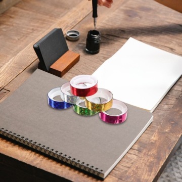 ЛЕНТА ДЛЯ СКРАПБУКИНГА 12 РУЛОНОВ ЦВЕТНОЙ ДЕКОРАТИВНОЙ КЛЕЙКОЙ ЛЕНТЫ