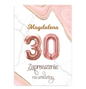 Zaproszenia na 30 urodziny trzydziestka z Imieniem