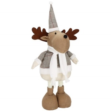 РОЖДЕСТВЕНСКИЙ ТЕЛЕСКОПИЧЕСКИЙ ОЛЕНЬ ПОД РОЖДЕСТВЕНСКОЙ ЕЛКОЙ 67см ОРНАМЕНТ РОЖДЕСТВЕНСКОЕ УКРАШЕНИЕ