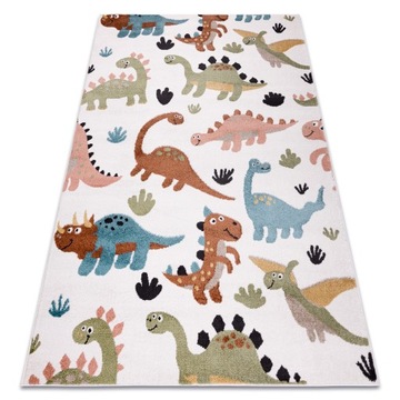 DYWAN DZIECIĘCY FUN 280x370cm DINOZAURY krem #O509