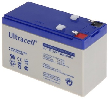AKUMULATOR AGM 7Ah 12V UPS, Alarm Ultracell