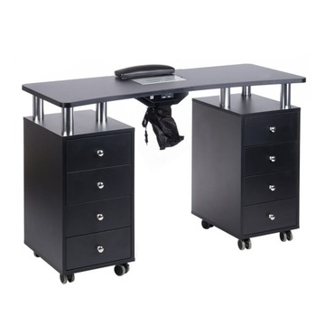 Stolik - biurko do manicure z pochłaniaczem pyłu BD-3425+P CZARNY