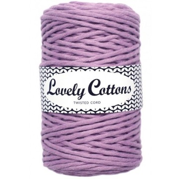 Sznurek skręcany do makramy Lovely Cotton 3mm Lila