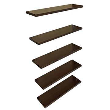 Półki wiszące na ścianę książki regał półka ścienna do salonu wenge 50cm x5