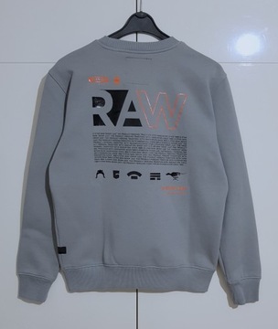 MĘSKA BLUZA BAWEŁNIANA SZARA G-STAR RAW |R. S