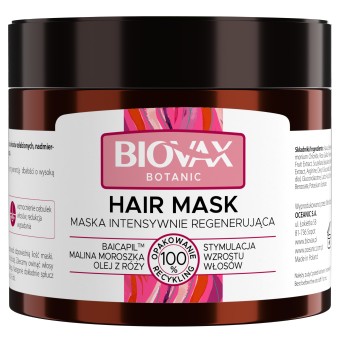 Biovax Botanic maska regenerująca Baicapil, Malina