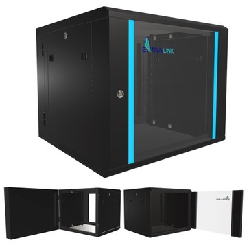 Szafa rack Extralink 9U 600x600 AZH Czarna