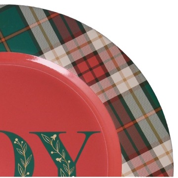 РОЖДЕСТВЕНСКАЯ ТАРЕЛКА СО СЛОВАМИ РАДОСТЬ УЗОР