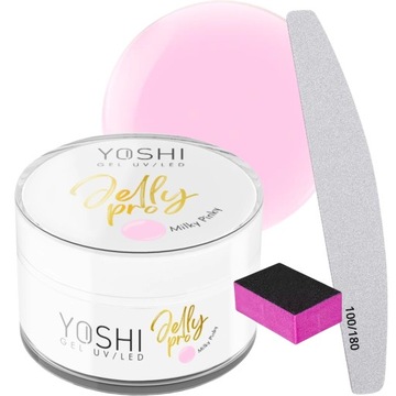 YOSHI ŻEL BUDUJĄCY JELLY PRO MILKY PINKY 50ML +GRATIS PILNIK I MINI POLERKA