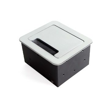 Emuca Wielozłącze Atom 14 na biurko, EU, USB, Srebrne