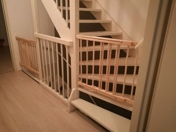 Детские ворота безопасности для лестниц 72-122, высота 76