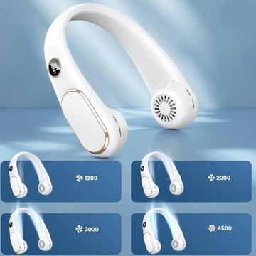 МИНИ-ВЕНТИЛЯТОР ПОРТАТИВНЫЙ ВЕНТИЛЯТОР USB ПОДВЕСНЫЕ НАУШНИКИ БЕЗ ЛИСТЕЙ МОЩНЫЕ