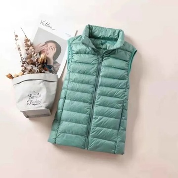 Ultra-light Women's coats Sleeveless White Duck Fe