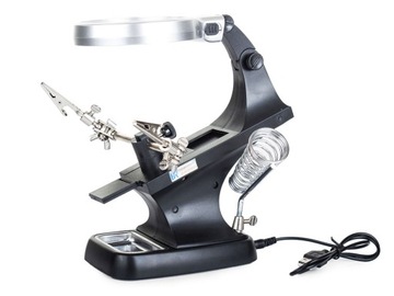 РУЧКА ДЛЯ ПАЙКИ ТРЕТЬЕЙ РУКИ, 10 СВЕТОДИОДОВ, USB-УВЕЛИЧЕНИЕ