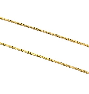Złoty łańcuszek próba 585 14 karat splot kostka dł. 45 cm nr 456