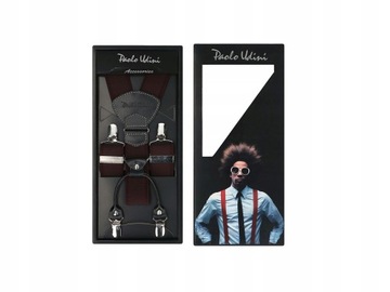 BRĄZOWE SZELKI MĘSKIE DO SPODNI ORGINALNE TOP-GAL