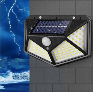 СОЛНЕЧНАЯ ЛАМПА НА СОЛНЕЧНОЙ ЭНЕРГИИ С ДАТЧИКОМ ДВИЖЕНИЯ И СУМЕРКА 100 LED