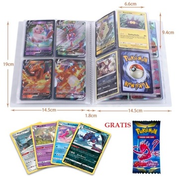 Папка для альбомов Pokemon Class Binder, 240 карточек Пикачу + 30 карточек в подарок в подарок