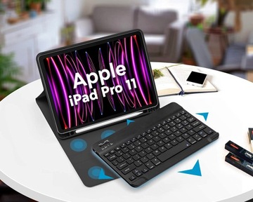 КЛАВИАТУРА С УМНЫМ ЧЕХОЛОМ-КАРАНДАШОМ для Apple iPad PRO 11 2022 4-го поколения A2761 A2435
