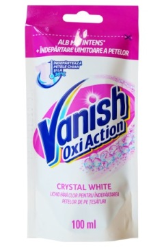 Vanish плямовивідник 100 мл тканини білі у рідкому вигляді сумочка Oxi Action
