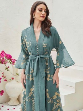 SHEIN ELEGANCKIE KIMONO PROSTE DŁUGIE R.S S107013