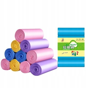 100pcs 5 rolls Disposable Garbage Bags Storage Bag