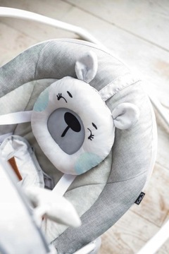 Электрические качели MOMI liss плюшевый мишка бирюзового цвета