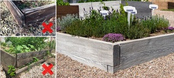 бетонный огород, приподнятая грядка 128х371см