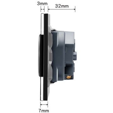 СТЕКЛЯННАЯ РОЗЕТКА СО ШТЫРЬКОМ ТРОЙНАЯ РОЗЕТКА С 2 USB