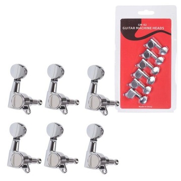 KLUCZE DO GITARY ELEKTRYCZNEJ OLEJOWE 6xR KERA AUDIO GM-02-6R-S SREBRNE