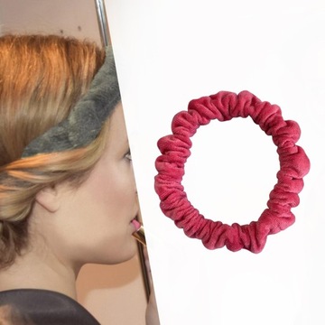 Повязка на голову Scrunchies с щипцами для завивки волос розового и красного цветов