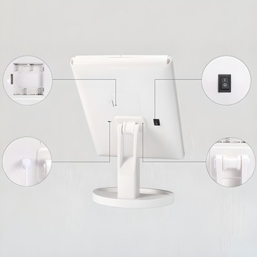 КОСМЕТИЧЕСКОЕ ЗЕРКАЛО ДЛЯ МАКИЯЖА СО СВЕТОДИОДНОЙ ПОДСВЕТКОЙ