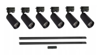 ZESTAW SZYNOPRZEWÓD SZYNA 4M + 6 LAMP GU10