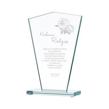 Nagroda statuetka szklana 26,5cm z grawerem