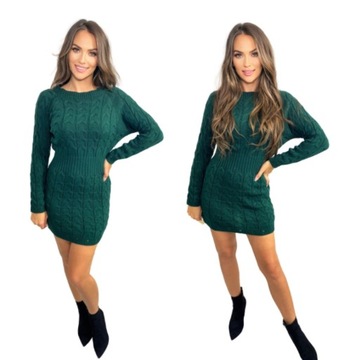 SUKIENKA SWETERKOWA TUNIKA DOPASOWANA JODEŁKA