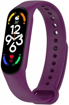 PASEK OPASKA DO XIAOMI MI BAND 5 / MI BAND 6 / MI BAND 7 - CIEMNOFIOLETOWY