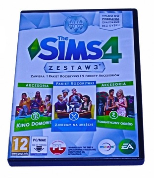 THE SIMS 4 ZESTAW 3 PREMIEROWE BOX PL PC PUDEŁKO PO GRZE