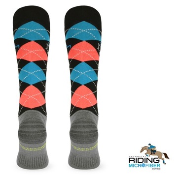 Носки для верховой езды с ромбическим узором - SPJF черные