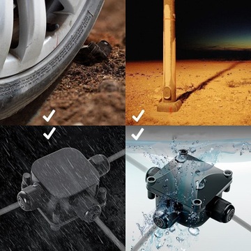 8 ШТ. ВОДОНЕПРОНИЦАЕМАЯ РАСПРЕДЕЛИТЕЛЬНАЯ КОРОБКА ДЛЯ КАБЕЛЯ ЗАЗЕМЛЕНИЯ