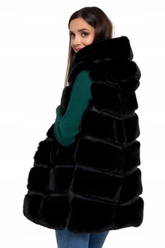 ЖЕНСКИЙ МЕХОВОЙ ЖИЛЕТ С КАПЮШОНОМ WARM FASHION MORAJ S/M