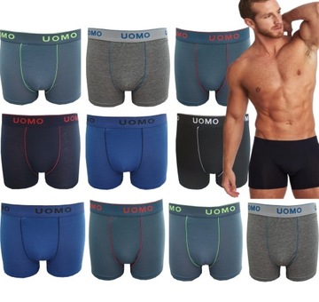 10 × UOMO BOKSERKI MĘSKIE majtki bawełniane XXXL