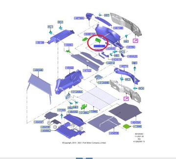 ЗАЖИМ, РУЧКА БАГАЖНИКА РОЛИКОВАЯ, ЛЕВАЯ 1891182 _ DS73-N454A77-AC35B8