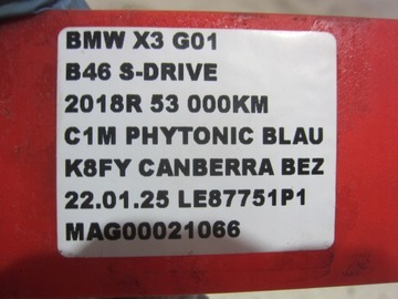BMW F30 X3 G01 B46 B48 8482778 11128482778 HLAVA MOTORU VÁLCŮ HŘÍDELE